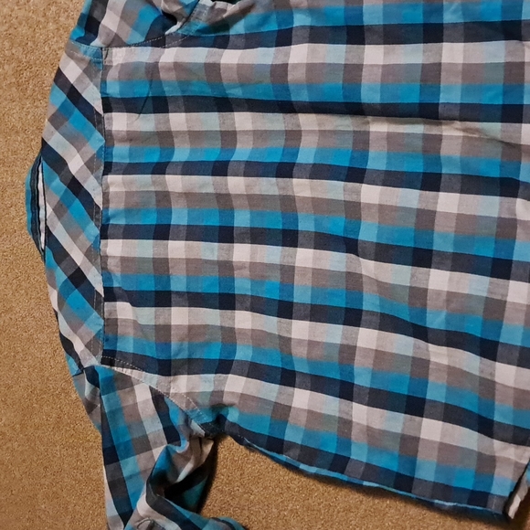 U.S. Polo Assn. Plaid Button Down Blue Shirt - Picture 7 of 7